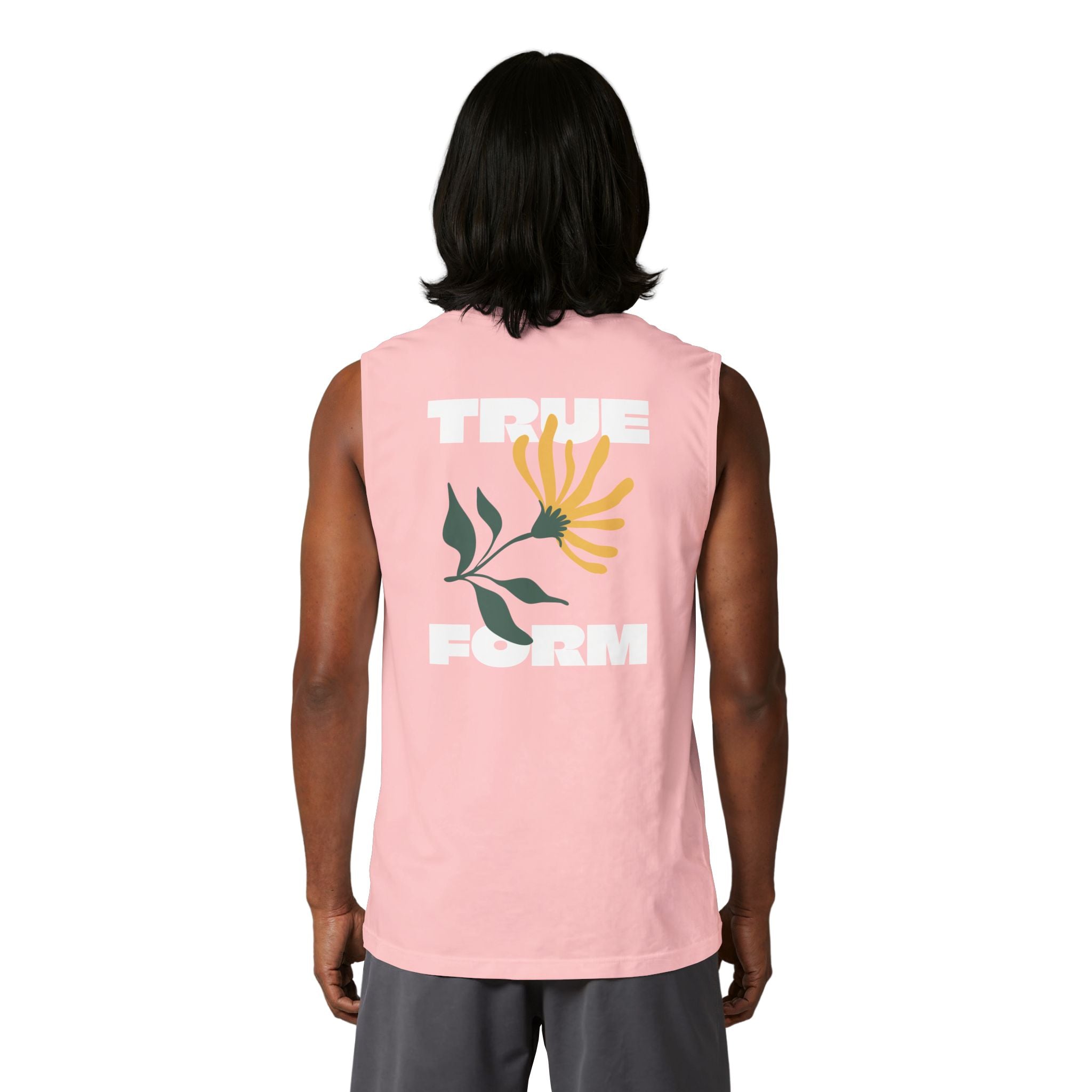 True Form Muscle Tank — Floral Graphic Back Print