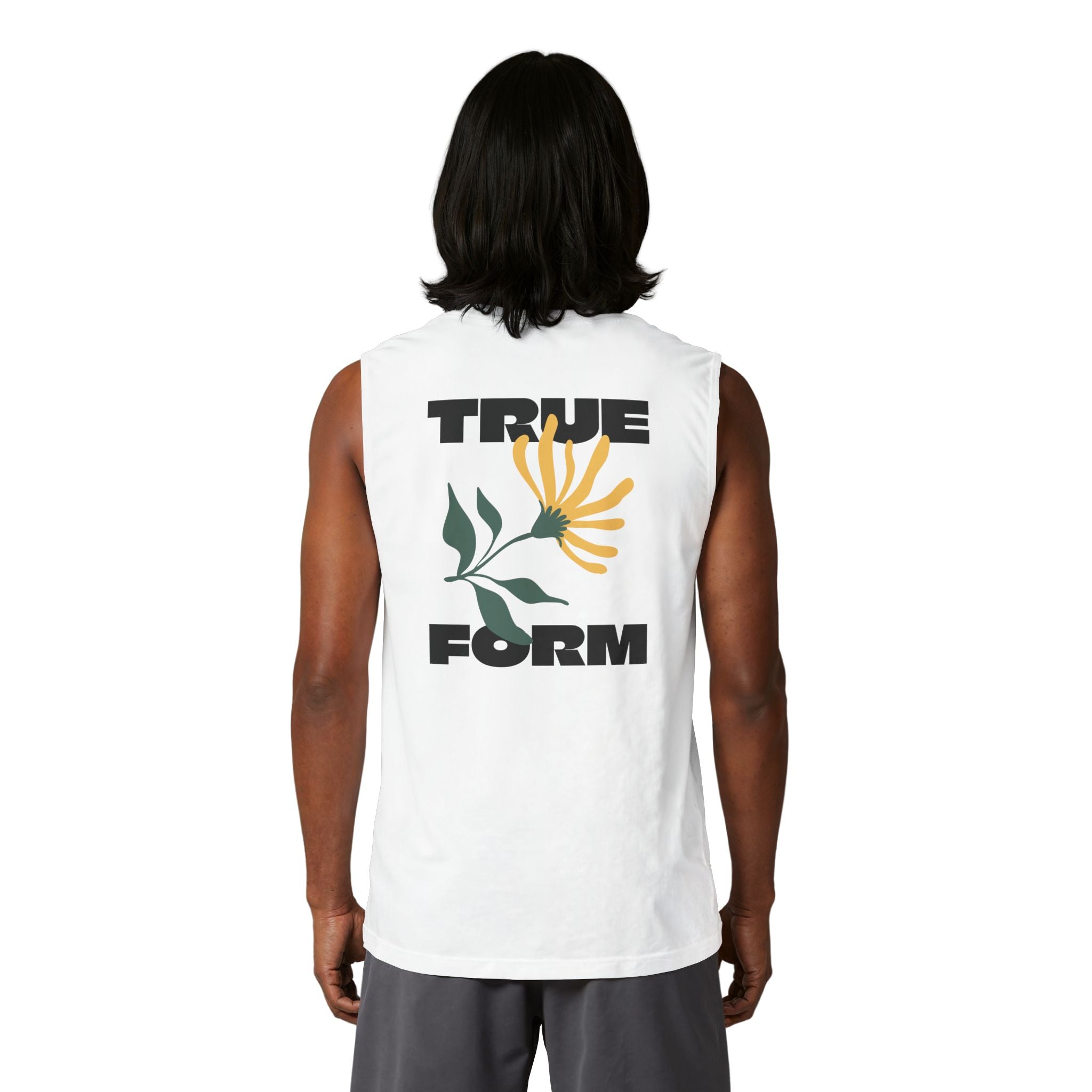 True Form Muscle Tank — Floral Graphic Back Print