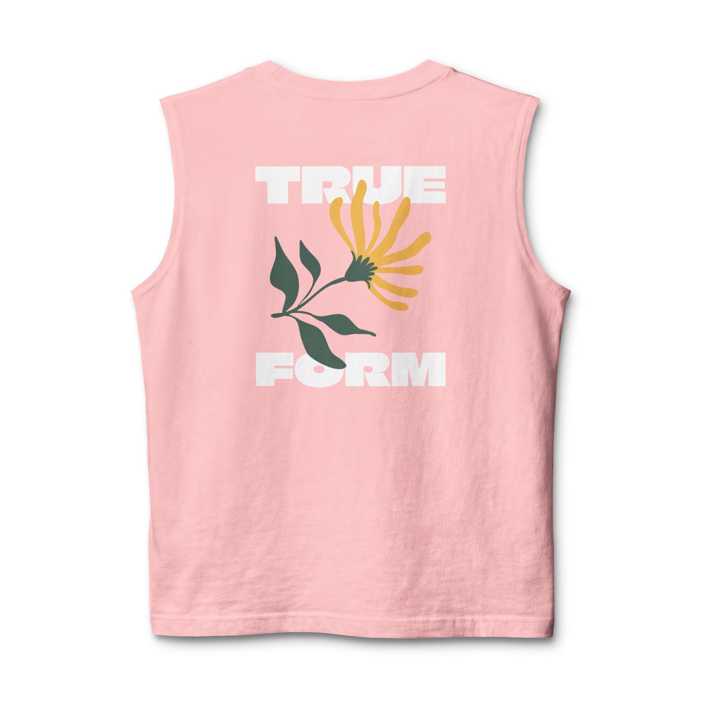True Form Muscle Tank — Floral Graphic Back Print