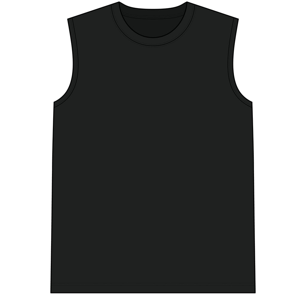 TrueForm Muscle Tee — Vertical Back Logo Compression Gym Tank