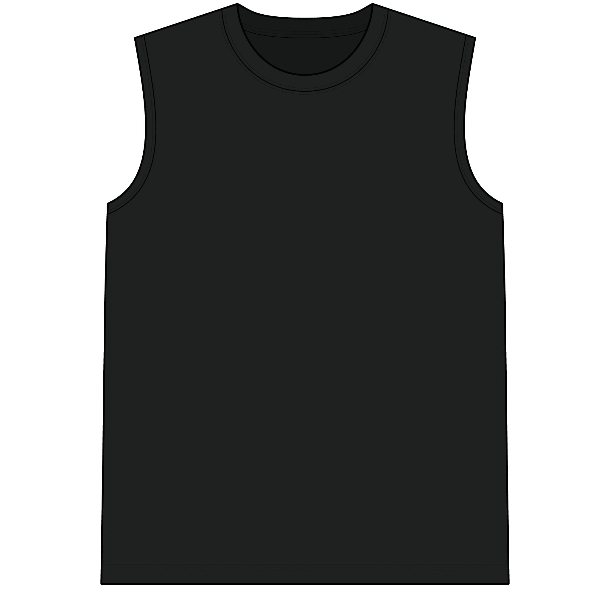 TrueForm Muscle Tee — Vertical Back Logo Compression Gym Tank