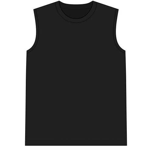 TrueForm Muscle Tee — Vertical Back Logo Compression Gym Tank