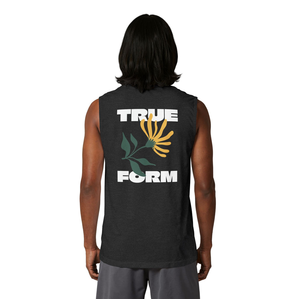 True Form Muscle Tank — Floral Graphic Back Print