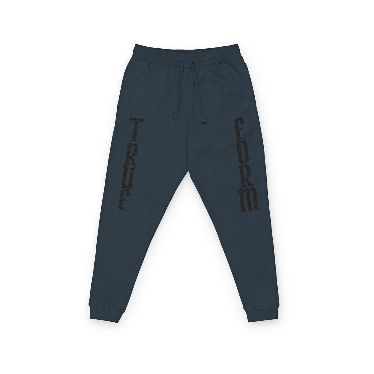 Embroidered Graphic Joggers — 'VINTAGE' Side Script Fleece Sweatpants
